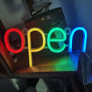 Business Sign Open Neon Sign LED Night Light Hanging Window Shop Cafe Bar Restaurant Decoration Personalized Custom Neon Lamp