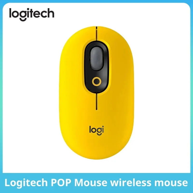 Logitech POP Mouse Wireless Bluetooth Silent High Precision Optical Tracking Mice iPad Notebook Office Portable Cute Personality