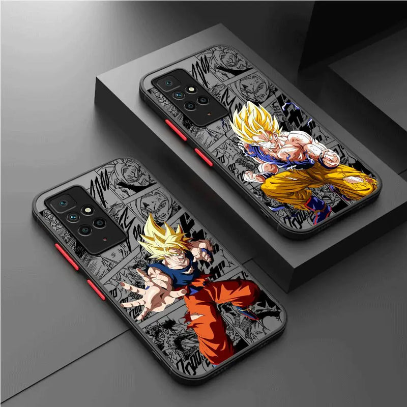 Dragons Balls Gokus Vegetas Phone Case for Xiaomi Redmi 9A 9 9C 9T 10 10C 12C 12 4G 12 5G K40 Pro A1 A2 Matte Shockproof Cover
