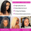 YKB 16 18 Inch Short Bob Wig Human Hair Curly Wigs 13x6 Lace Frontal Preplucked Glueless 6x6 Lace Closure Deep Wave 220 Density