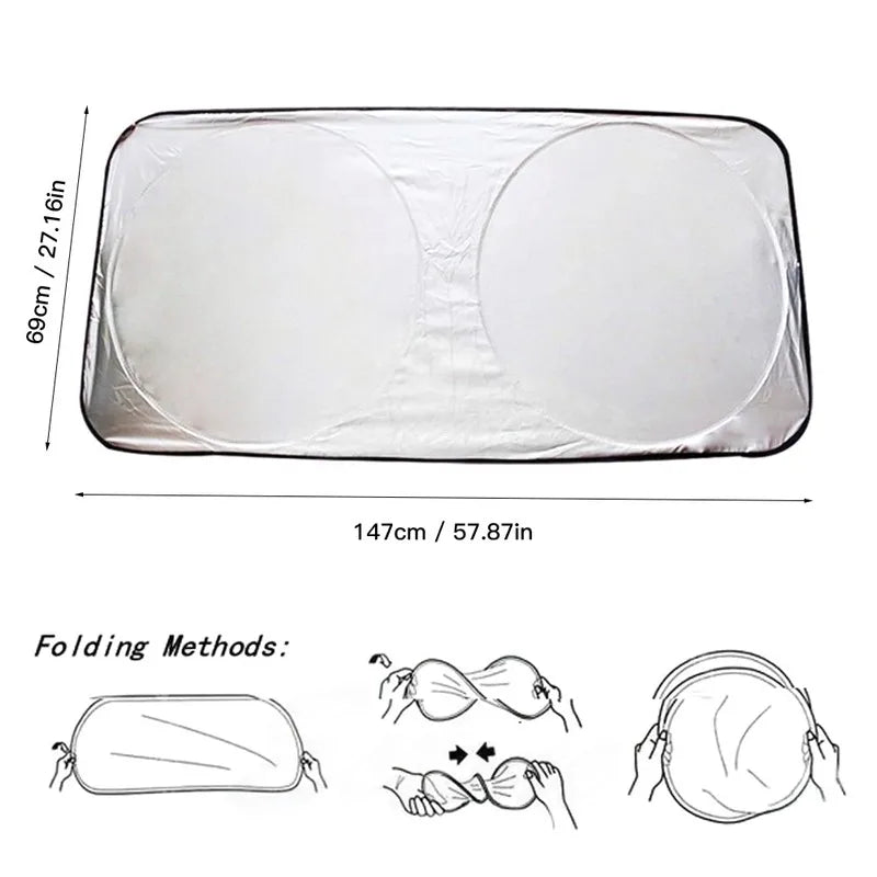 150*80cm Car Windshield Cover Sunshade UV Protection Shield Car Styling Folding Car Window Sun Shade Windshield Block Cover