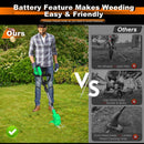 Tegatok  Battery Powered, 4-in-1 Home Cordless Electric Weeder, 1 2.0AH Lithium ion Battery,Home, Work, Countryside Tools.