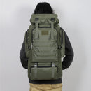 Large Capacity Hiking Backpack Outdoor Rucksack Canvas Trekking Camping Tactical Backpack for Outdoor Picnic Travel Sports