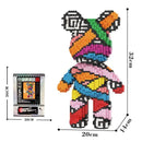 Hot 3D Kawaii Bear Model Micro Diamond Building Block With Light Developmental Brick Toys For Boys Kids Children Birthday Gifts
