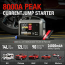 Professional Heavy Duty Car 8000A Jump Starter Powerful Car 12V Car Battery Starter Booster Starting Device
