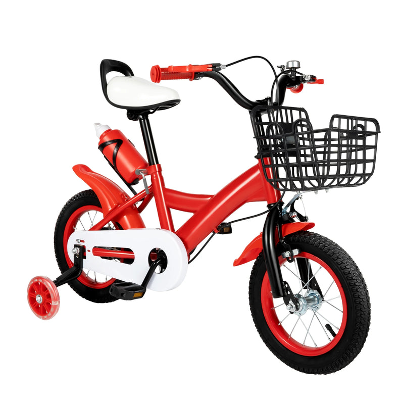 Children Bike Boys Girls Toddler Bicycle Adjustable Height Kid Bicycle with Basket for 2-4 Years Old Blue / Red / Yellow