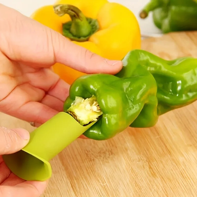 Slicer Vegetable Cutter Random Pepper Fruit Tools Cooking Device 2pcs Kitchen Seed Remover Creative Corer Cleaning Coring Gadget