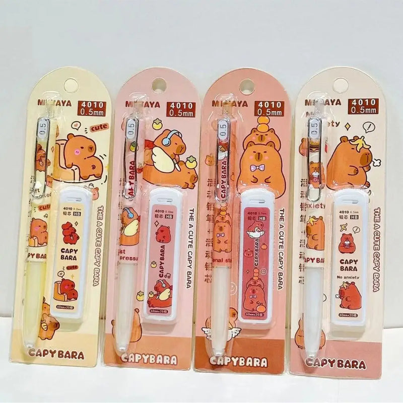 Kids Gift Capybara Mechanical Pencil Cartoon Drawing Automatic Pencil Animal Kawaii Propelling Pencil Students Prize