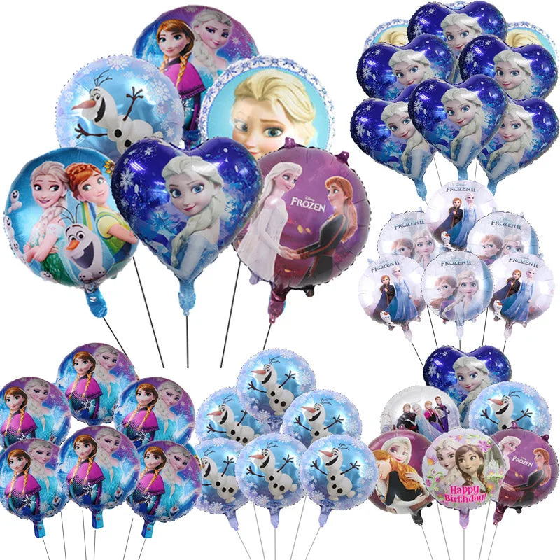 Frozen Anna Elsa Princess Birthday Party Decorations Kids Disposable Tableware Plates Cups Napkins Balloons Baby Shower Supplies