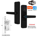 Wifi Smart Door Lock with Handle Keyless Entry Fingerprint Digital Lock Free App Remote Control Door 35-120mm