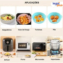 Kit 5 Forma De Silicone Para Air Fryer Forno Microondas Fritadeira Assadeira Reutilizável Antiaderente Flexível