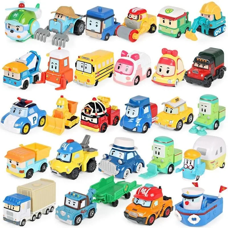 28 Style Silverlit Robocar Korea kids Toys Robot Poli Roy Haley Anime Metal Action Figure Cartoon Toy Car For Children Best Gift