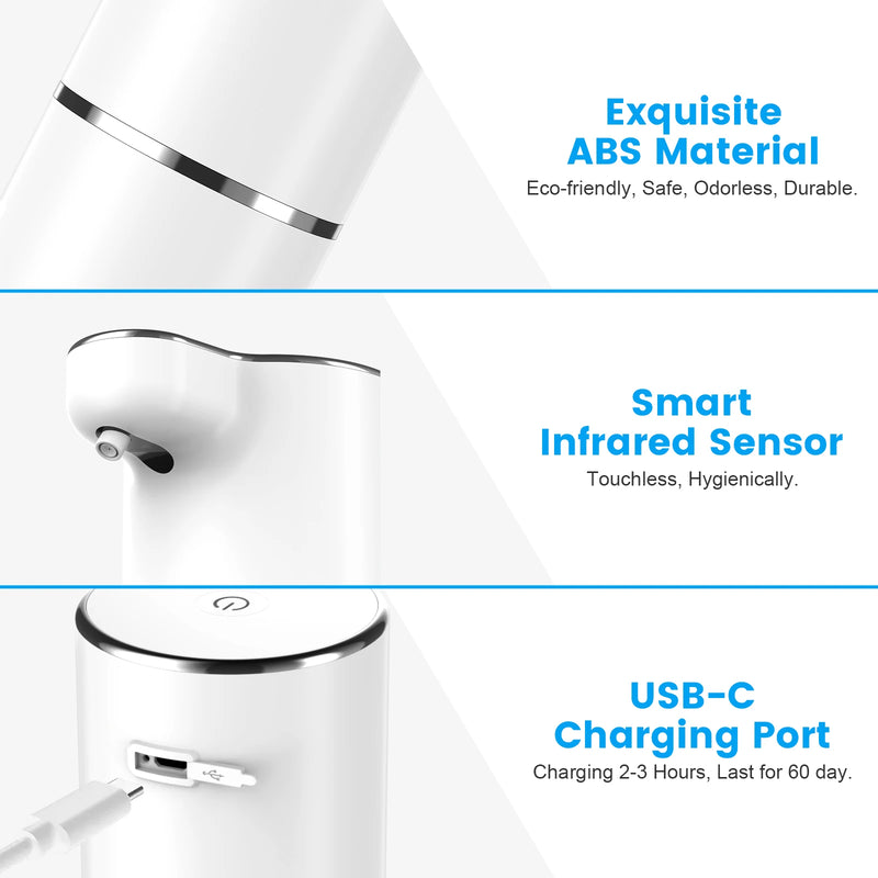 Foam Soap Dispenser Automatic Touchless Sensor USB Smart Foam Machine 300ML Infrared Liquid Soap Dispenser Pump Hand Sanitizer