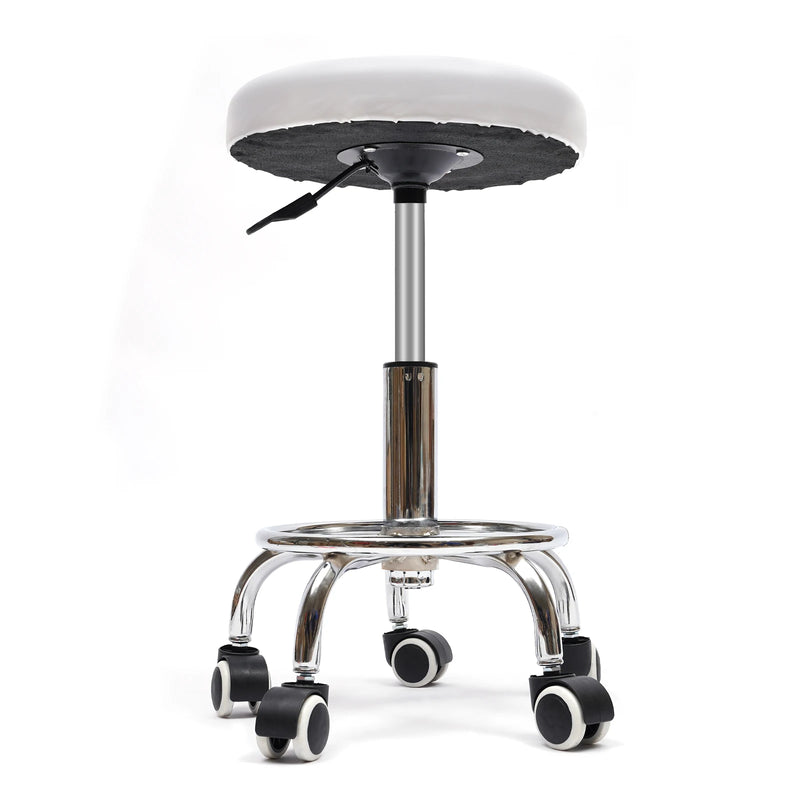 Adjustable Salon Chair with 360° Swivel Wheels 44-57cm Height Adjustable Hydraulic Rolling Rotating Stool for Home/Office/Bar