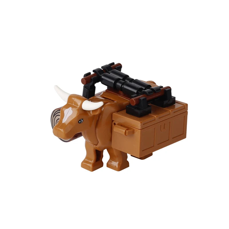 MOC Medieval Castle Building Blocks kit Tent Campfire Siege Car Hanging Cage Trial Bench Guillotine Weapon Toys Gifts Mini Brick