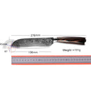 Carbon Steel Santoku Kitchen Knife for Home Restaurant Razor Sharp Japanese Chef Ergonomic Handle