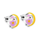 LUXUSTEEL Lovely Coloful Animal Stud Earrings For Girls Stainless Steel Anti-allergy Rabbit Penguin Dog BFF Jewelry Gifts