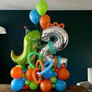 5PCS/PACK Q Edition Large Dinosaur Party Aluminum Film Decoration Children's Gift Balloon Random