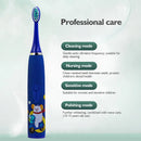 Child Toothbrush Electric Sonic Tooth Brush for Children Teeth Cleaning Whitening with 6 Soft Nozzles Toothbrush for Kids Clean