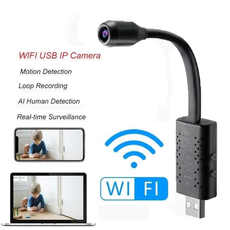 WiFi Mini Computer Wireless Cameras Smart Home Night Vision Portable Security Protection USB Video Cameras