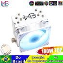 Wovibo 4 Tubo De Calor Cpu  Cooler Fan Ventilador Pwm 4Pin Argb Rgb Intel 115x1200 1700 2011 X79 X99 Amd Am4 Am5 Radiador