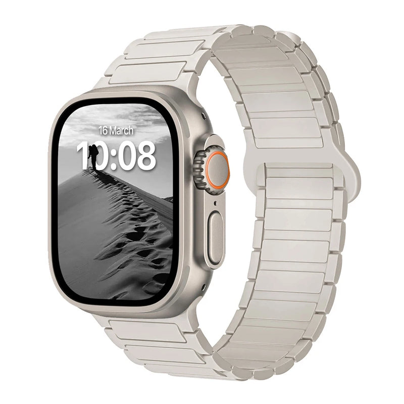 Magnetic Strap for Apple Watch Band 44mm 49mm 45mm 41mm 40mm Silicone Bracelet for IWatch Ultra 2 Series 9 8 7 6 5 4 SE 3 42mm