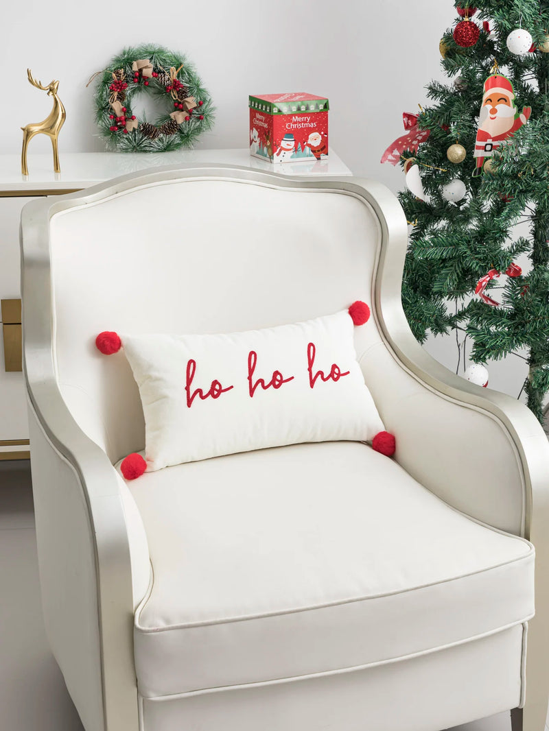 A red letter waist pillowcase with Nordic modern embroidery technology used for Christmas decoration, sofa, indoor bedroom