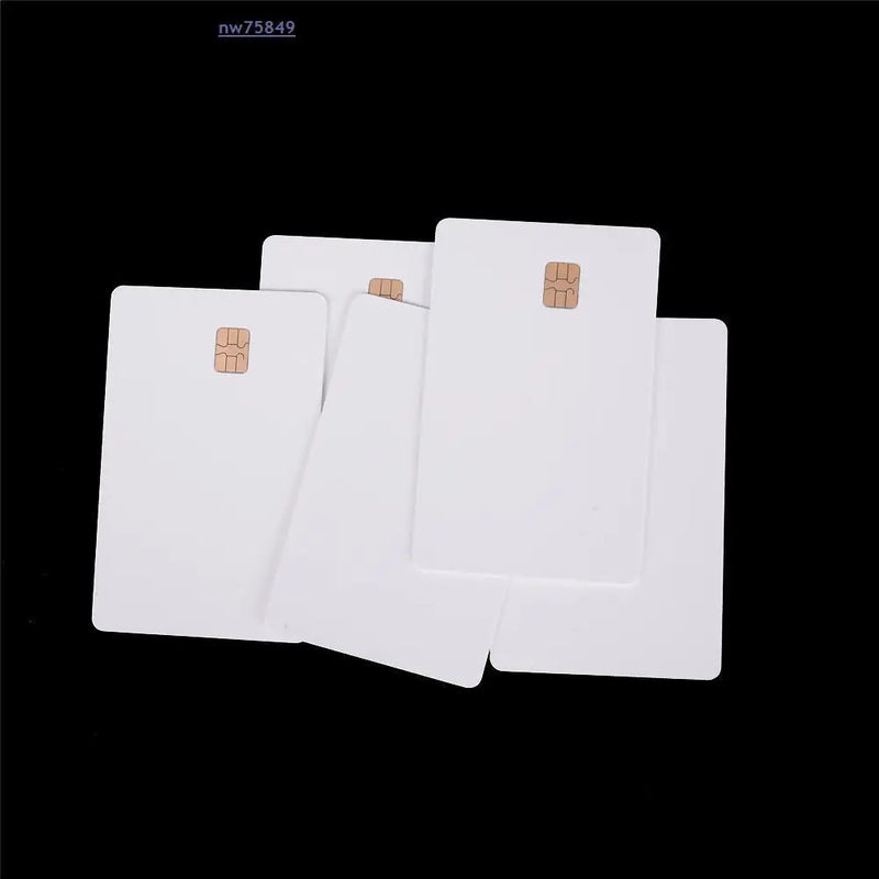 5 Pcs White Contact Sle4428 Chip Smart IC Blank PVC Card With SLE4442 Chip Blank Smart Card Contact IC Card Safety 10 years