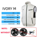 2024 Cooling Vest Ice Fan Vest Heat Resistant Sleeveless Workwear Breathable Wearable Cooling Fan Vest for Hot Weather Work