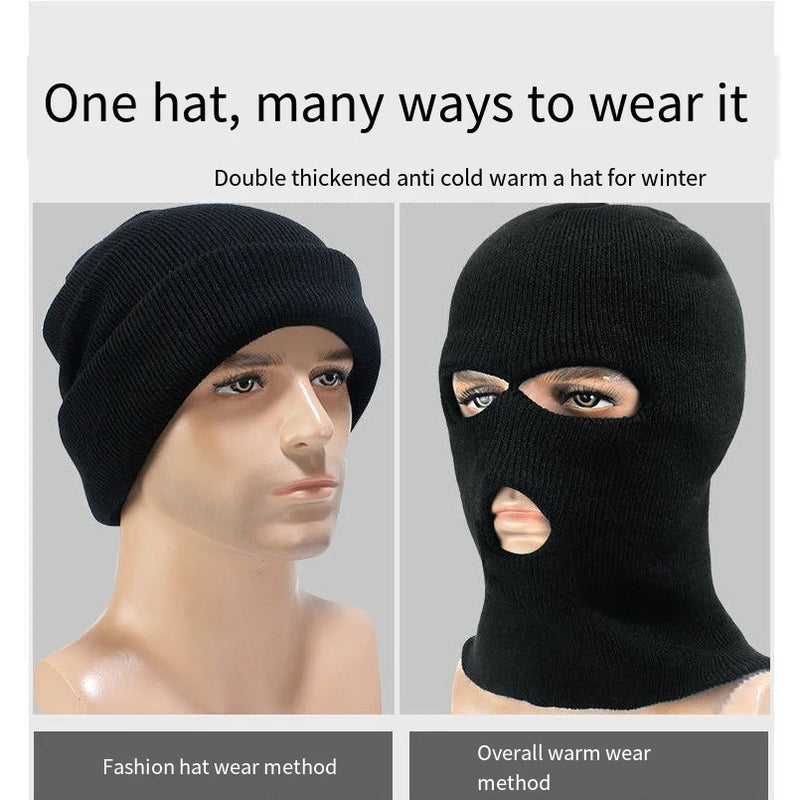 Winter Men Hat Army Tactical Mask 3 Hole Full Face Mask Ski Mask Winter Cap Balaclava Motorbike Motor Bicycle Helmet Full Helmet