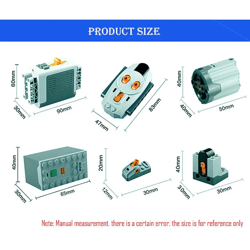 Technical parts Motor multi power functions 8293 8883 tool servo train motor PF model sets building blocks Compatible All Brands