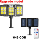 800 LED Super Bright Outdoor Solar Street Lamp Motion Sensor Waterproof Solar Power Lights Yard Country House Garden Wall Light