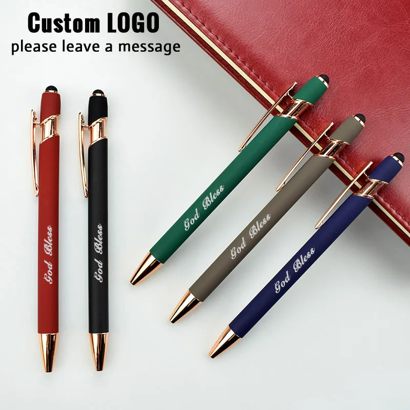 Personalized Carving Logo Metal Rose Gold Accessories Ball Point Pen Business Advertising Gift Customized School Office Supplies