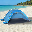 Outsunny Pop-Up Beach Tent with 2 Doors 2 Windows 220X173X120 cm Blue