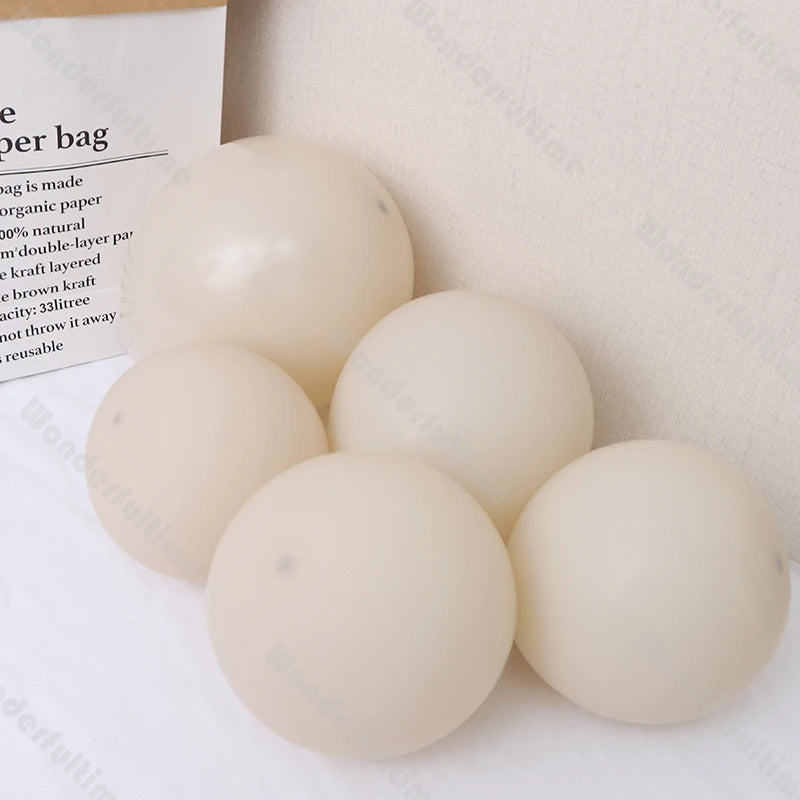 5/10/12/18inch Macaron Pink Matte White Beige Chrome Champagne Balloons DIY Balloons Garland Arch Easter Baby Shower Decorations