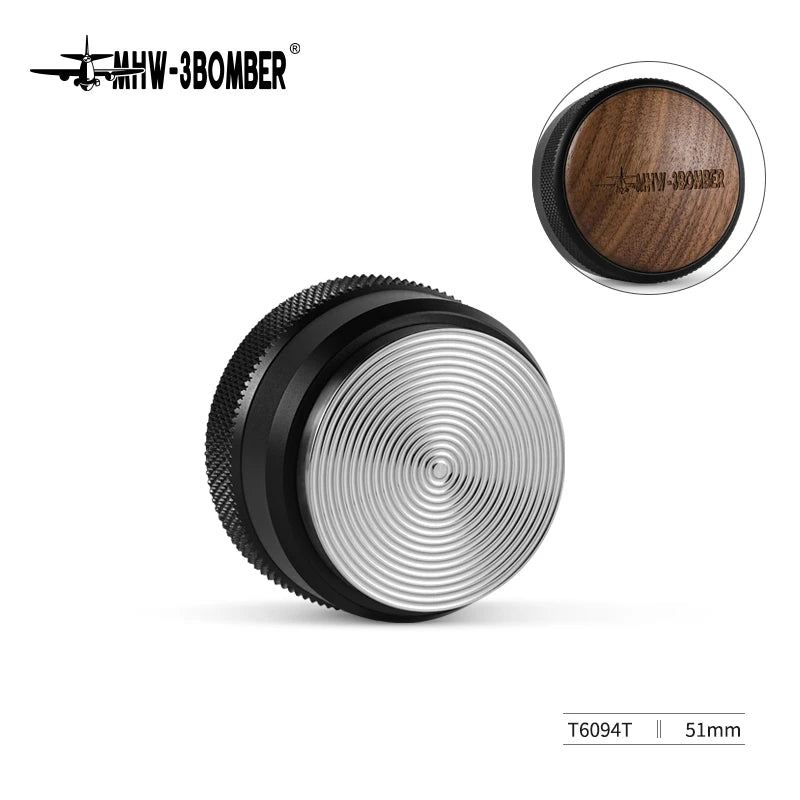 MHW-3BOMBER 51/53/58mm Espresso Tamper and Coffee Distributor with Tamping Mat and Cleaning Brush Set Professional Leveler Tools