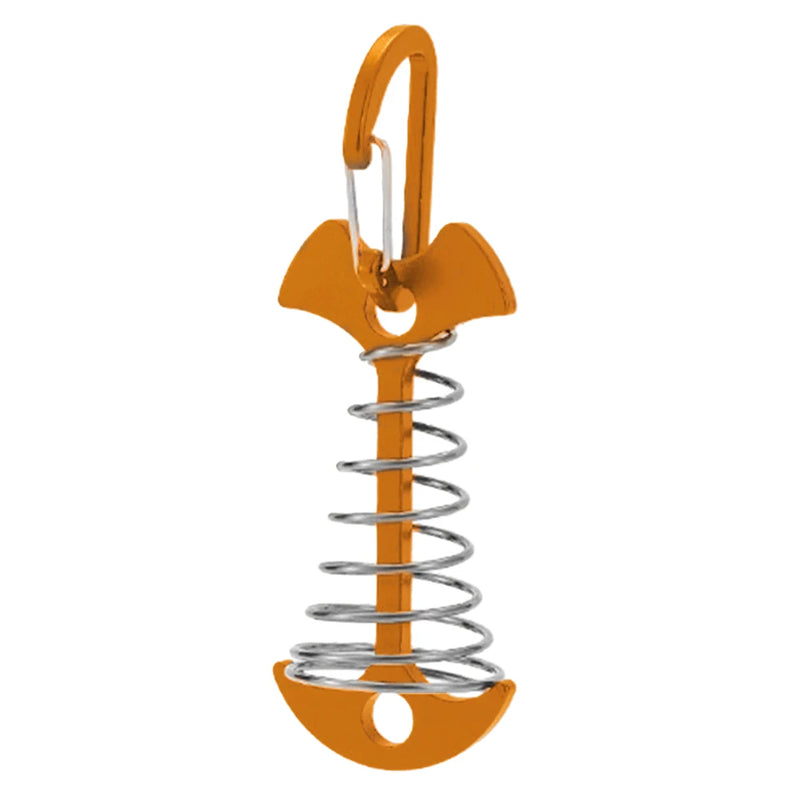 1/5Pcs Adjustable Plank Floor Spring Fishbone Anchor Tent Pegs Buckle Outdoor Awning Deck Stakes Fixed Nails Camping Tent Hooks