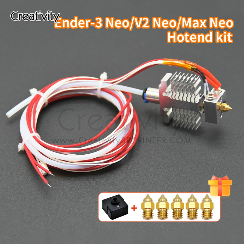 Ender-3V2Neo/Ender-3 Max Neo/Ender-3 Neo Hotend Kit Update 3D Printer Hot End Kit for 24V 40W Thermistor with CR6 SE Nozzle