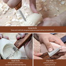 10Pcs Wood Carving Tools Set with Detail Wood Carving Knife Wood Chisel Knife Gloves Carving Knife Sharpener for Spoon Bowl Cup