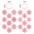 9pcs/Set Snowflake Cookie Embossing Cutter Molds Merry Christmas Snowflake Fondant Stamp Pastry Biscuit Cake Decorating Tools