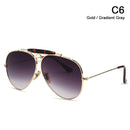 JackJad New Fashion 3138 SHOOTER Style Vintage Aviation Sunglasses Metal Circle Brand Design Sun Glasses Oculos De Sol With Hood