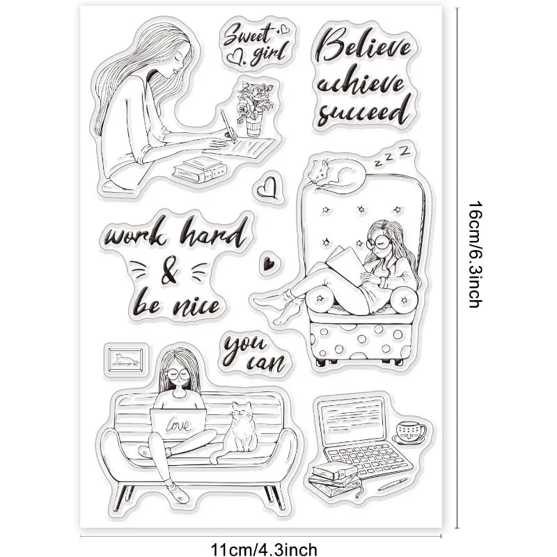 Easter Themed Silicone Clear Stamps Transparent Stamps for Birthday Valentine's Day Party Cards Making DIY Scrapbooking
