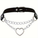 Punk Gothic Style PU Leather Faux Jewelry Collar Bracelet Bangle Bracelet,Male Female Lover Necklace Holiday Party Costume