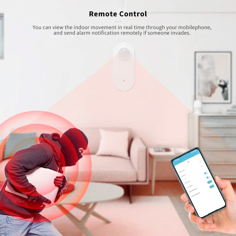 Tuya WIFI PIR Motion Sensor Wifi Movement Detector Infrared Human Presence Sensor Smart Life APP Wireless Home Security System