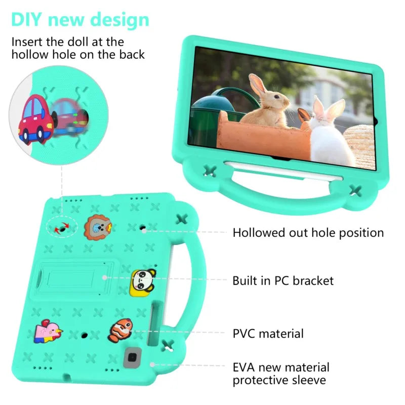 Case For Samsung Galaxy Tab A7 S6 Lite 10.4 Inch S5E S6 10.5Inch Shock Proof Full Body Kids Children Safe Non-toxic Tablet Cover