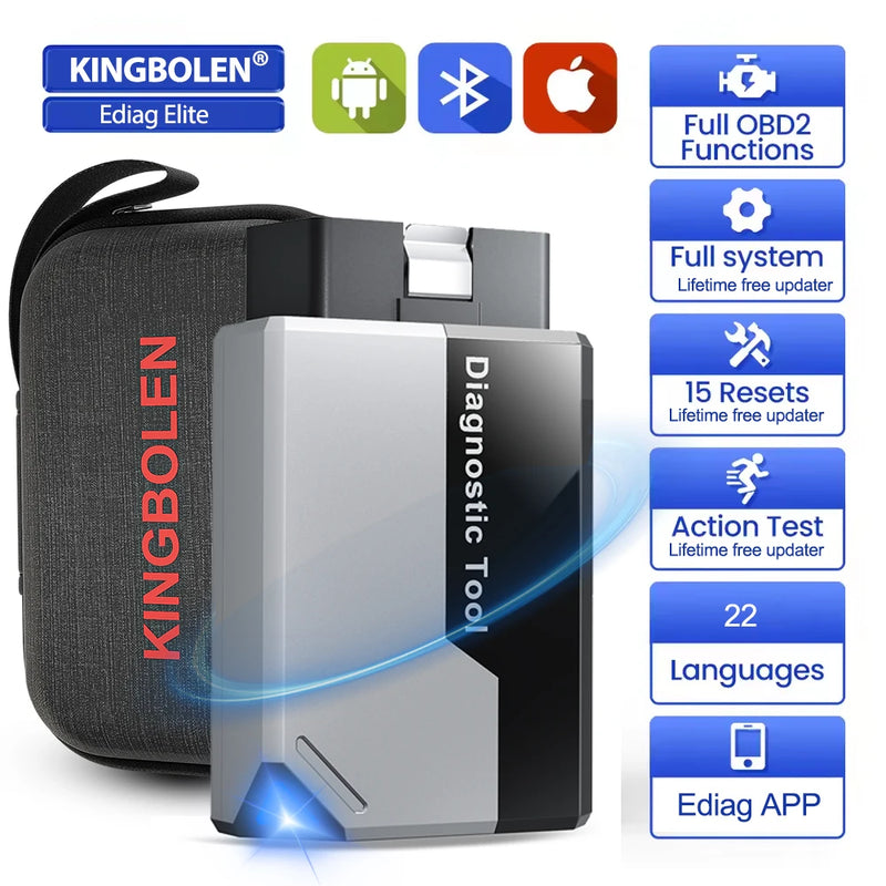 [2025 NEW] KINGBOLEN Ediag Elite Bi-Directional Scanner with Lifetime free update &15 Resets Car Diagnostic Tool pk Thinkdiag