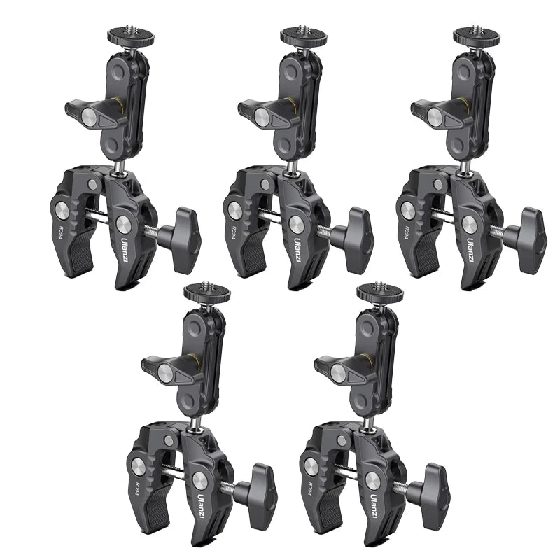 Ulanzi R094 Metal Super Clamp with 360° Ball Head Magic Arm Clamp with 1/4" 3/8" Hole for DSLR Camera Monitor LED Light Mic