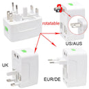 Universal Worldwide Adapter Electric Socket AU UK US EU Plug Adaptor Travel Wall Charger AC Power Option 2 USB Charging Port