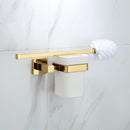 Luxury Golden Bathroom Brass Hardware Towel Rack Paper holder Toilet Brush Holder Towel Holder hook Row hook Activity bar