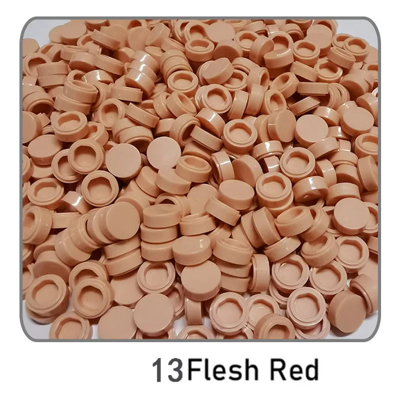 1000pcs DIY Pixel Art Bricks1x1 Round Tile Building Blocks Compatible with 98138 Anime Figure Assemble Toys Gift for Children